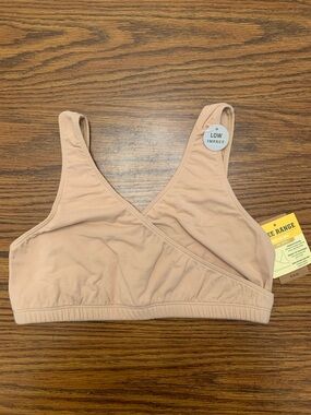 Duluth NWT Free Range Organic Cotton Crossover Bra Low Impact Beige Small 42722